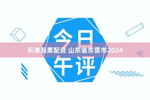 乐清股票配资 山东省东营市2024